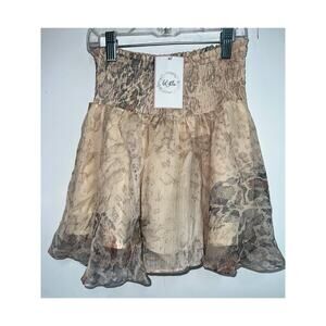 NWT Blythe Skort Snake Print Smocked Waist size M